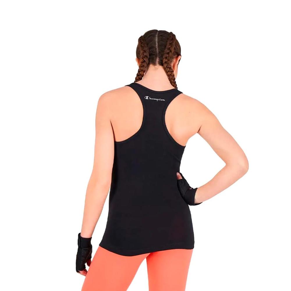 Foto 3 pulgar | Playera sin Tirantes Champion Classic Tank Negra Episs23d13w39 para Mujer