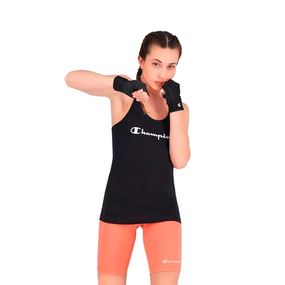 Foto 4 pulgar | Playera sin Tirantes Champion Classic Tank Negra Episs23d13w39 para Mujer