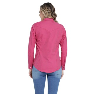 Foto 3 | Blusa Vaquera Wrangler Slim Fit Manga Larga 409 Rosa