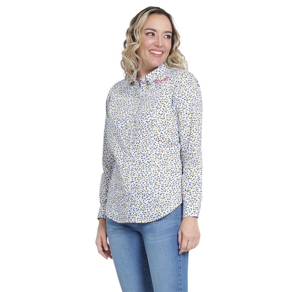 Foto 3 pulgar | Blusa Vaquera Wrangler Slim Fit Manga Larga 402 Blanco