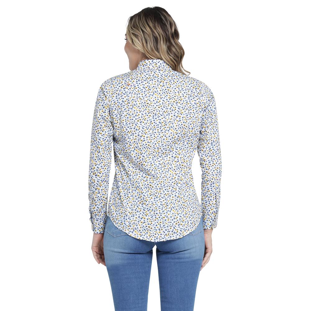 Foto 4 pulgar | Blusa Vaquera Wrangler Slim Fit Manga Larga 402 Blanco