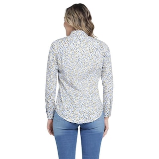 Foto 3 | Blusa Vaquera Wrangler Slim Fit Manga Larga 402 Blanco