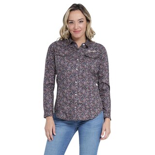 Foto 1 | Blusa Vaquera Wrangler Slim Fit Manga Larga 405 Fucsia para Mujer