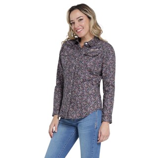 Foto 2 | Blusa Vaquera Wrangler Slim Fit Manga Larga 405 Fucsia para Mujer