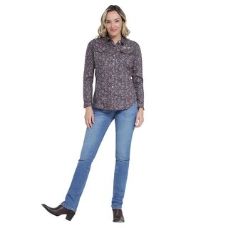 Foto 4 | Blusa Vaquera Wrangler Slim Fit Manga Larga 405 Fucsia para Mujer