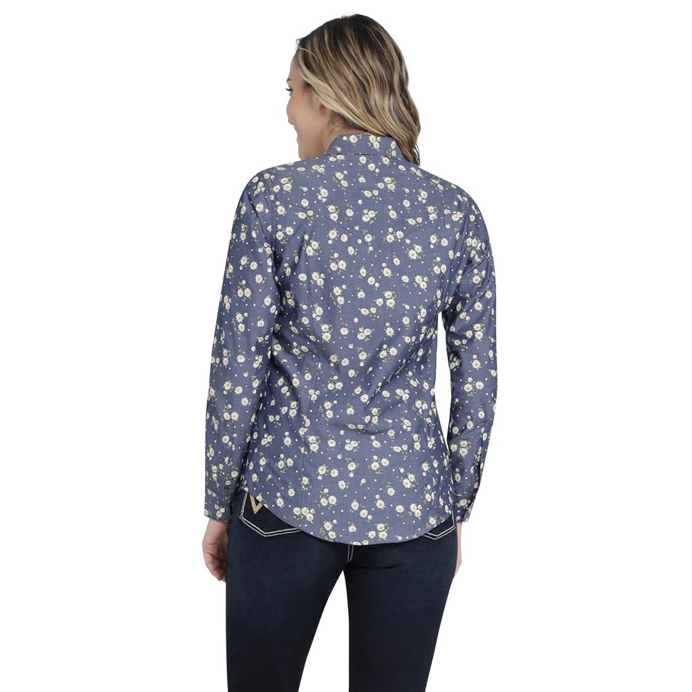 Foto 4 pulgar | Blusa Vaquera Wrangler Slim Fit Manga Larga 01 Azul