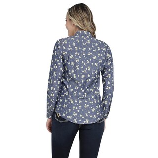 Foto 3 | Blusa Vaquera Wrangler Slim Fit Manga Larga 01 Azul