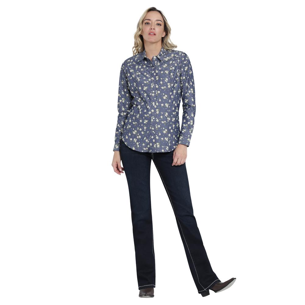 Foto 5 pulgar | Blusa Vaquera Wrangler Slim Fit Manga Larga 01 Azul