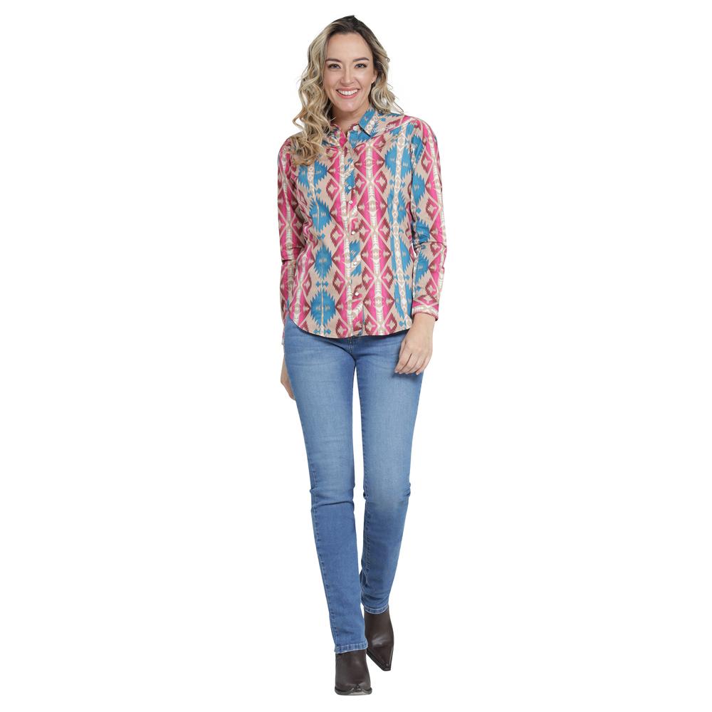 Foto 5 pulgar | Blusa Vaquera Wrangler Slim Fit Manga Larga 404 Beige para Mujer