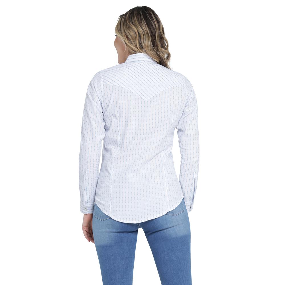 Foto 4 pulgar | Blusa Vaquera Wrangler Slim Fit Manga Larga 408 Blanco