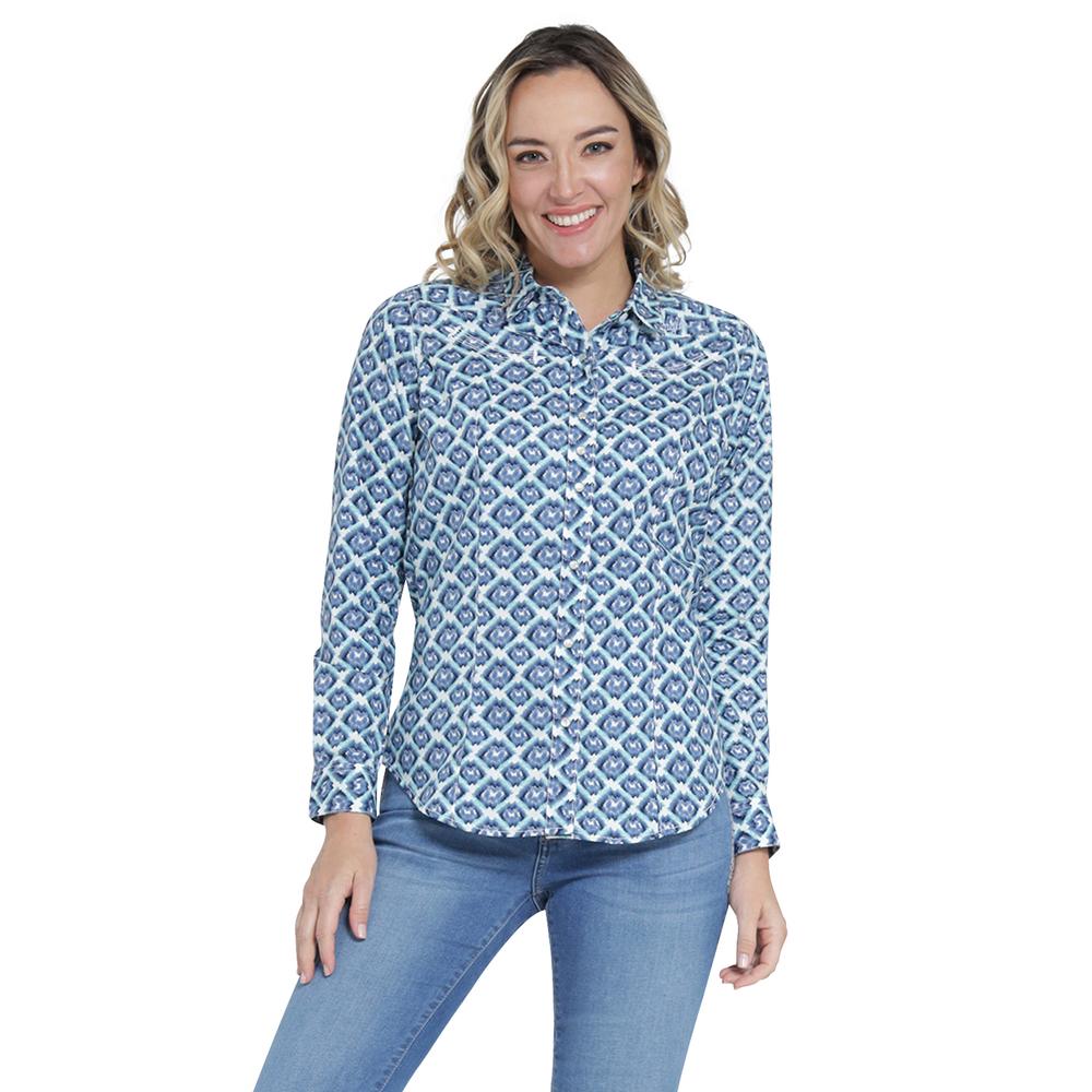 Blusa Vaquera Wrangler Slim Fit Manga Larga 403 Azul
