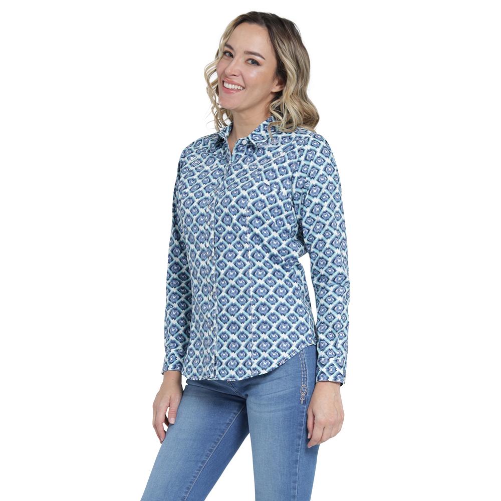 Foto 2 | Blusa Vaquera Wrangler Slim Fit Manga Larga 403 Azul