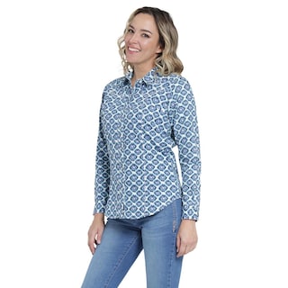 Foto 2 | Blusa Vaquera Wrangler Slim Fit Manga Larga 403 Azul