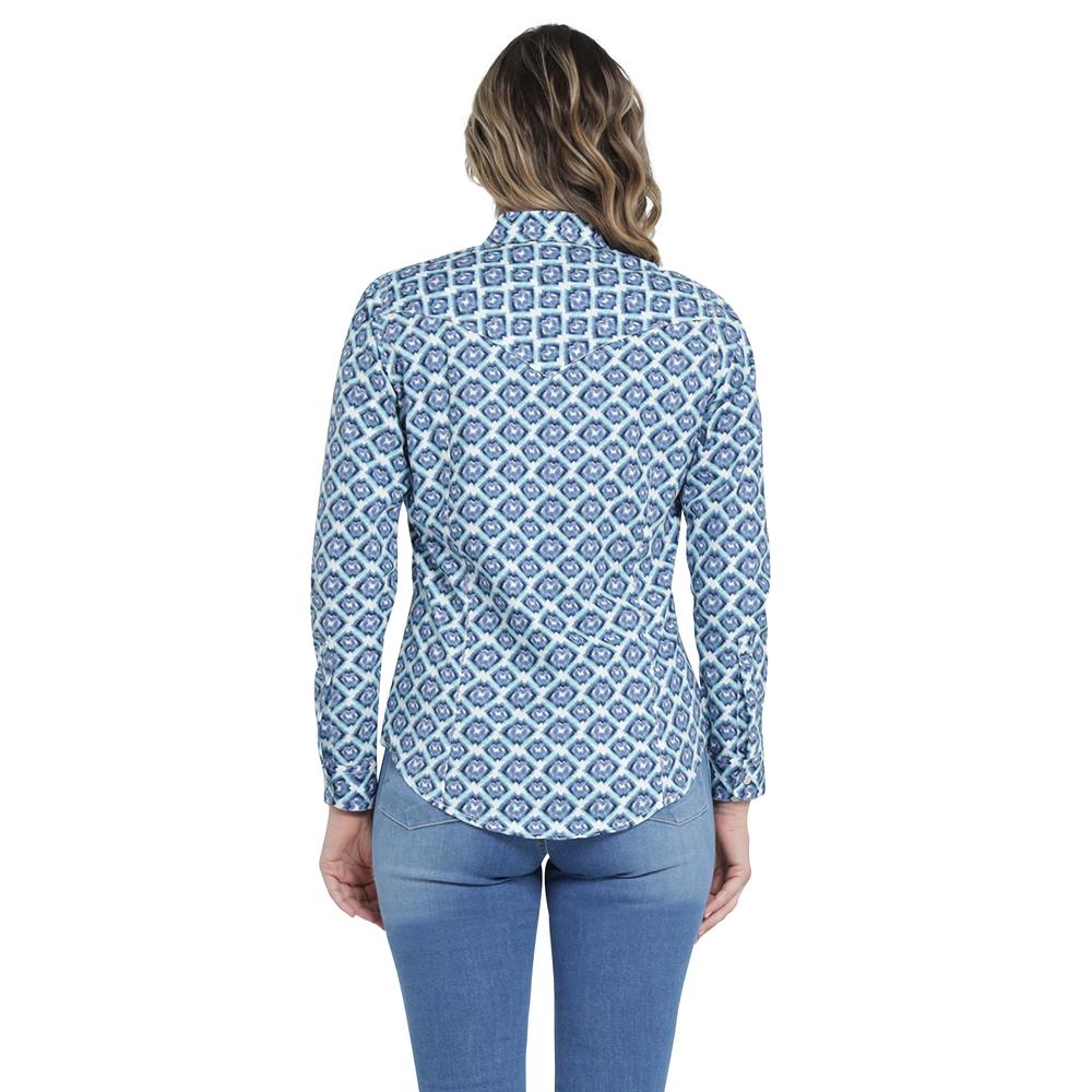 Foto 4 pulgar | Blusa Vaquera Wrangler Slim Fit Manga Larga 403 Azul