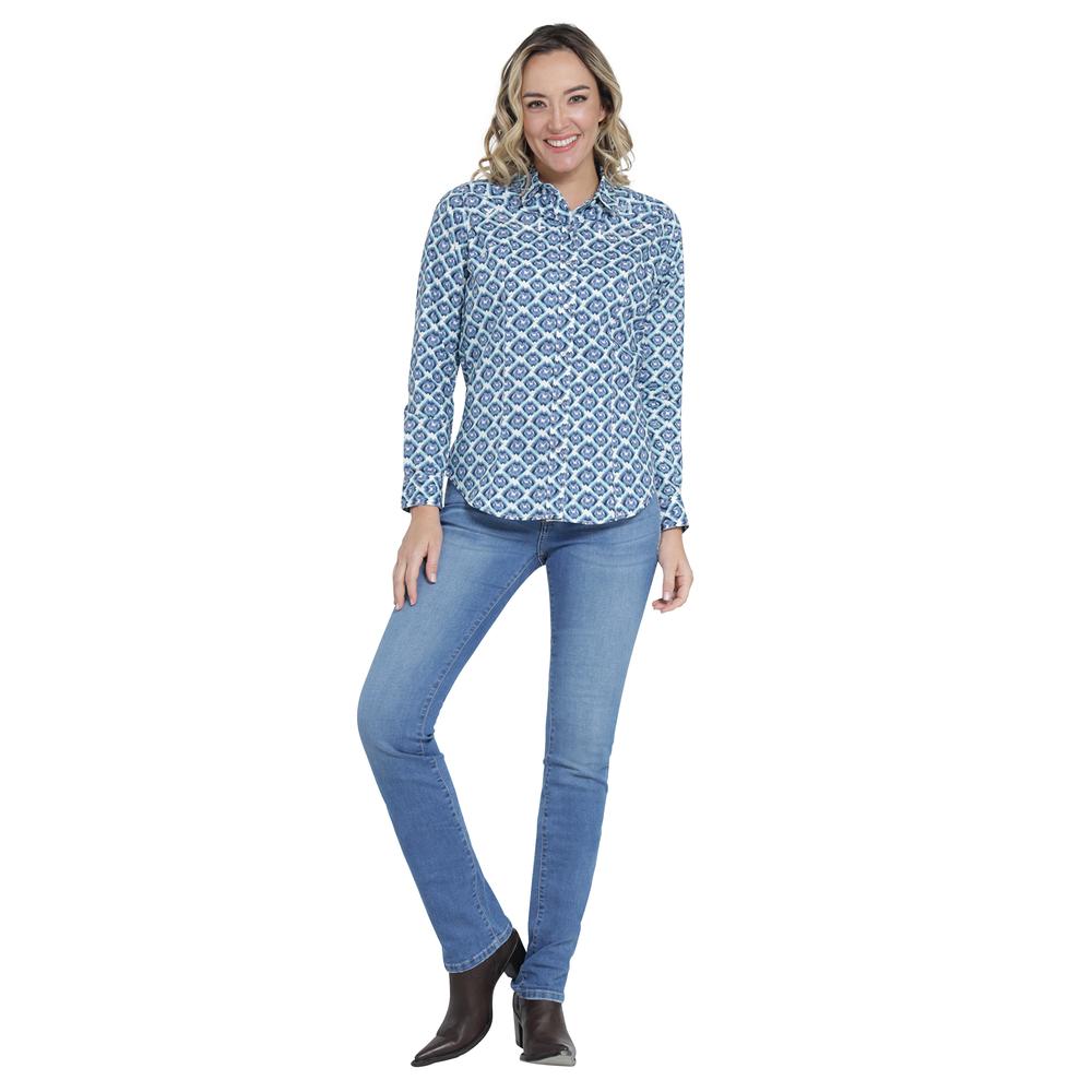 Foto 4 | Blusa Vaquera Wrangler Slim Fit Manga Larga 403 Azul