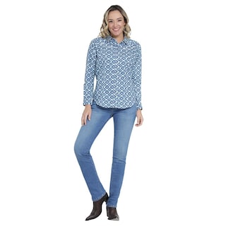 Foto 4 | Blusa Vaquera Wrangler Slim Fit Manga Larga 403 Azul