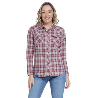 Foto 1 | Blusa Vaquera Wrangler Slim Fit Manga Larga 406 Café
