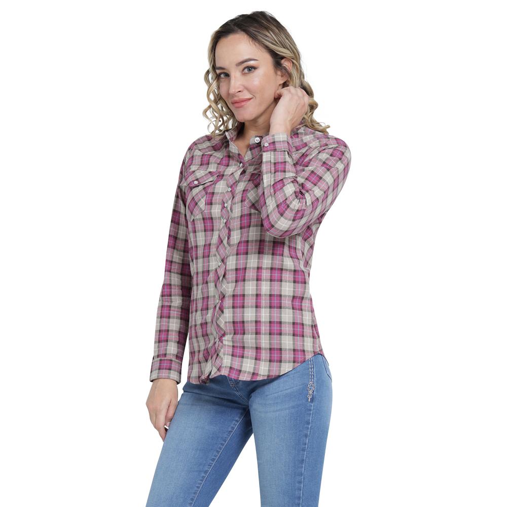 Foto 3 pulgar | Blusa Vaquera Wrangler Slim Fit Manga Larga 406 Café