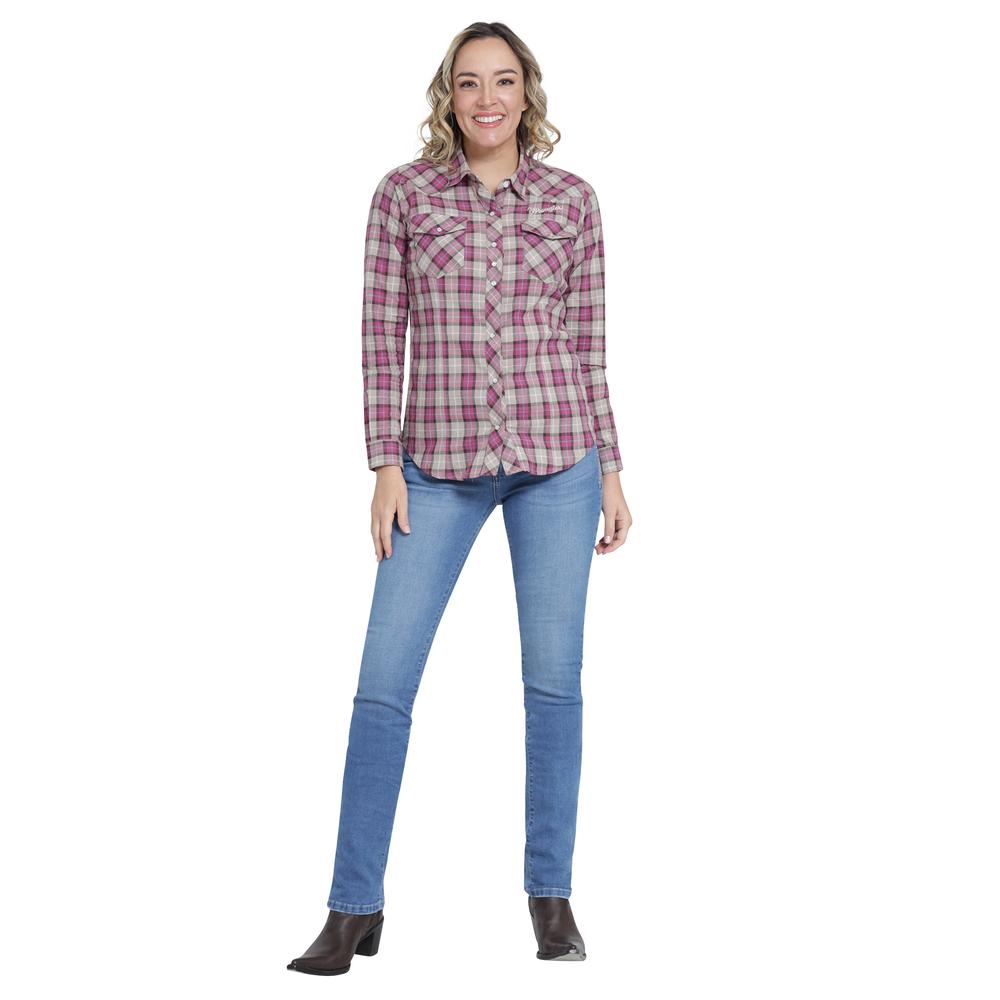 Foto 5 pulgar | Blusa Vaquera Wrangler Slim Fit Manga Larga 406 Café