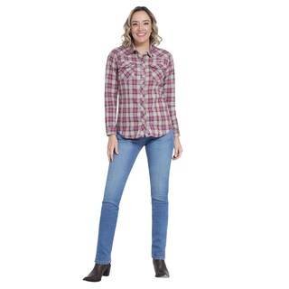 Foto 4 | Blusa Vaquera Wrangler Slim Fit Manga Larga 406 Café