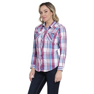 Foto 2 | Blusa Vaquera Wrangler Slim Fit Manga Larga 407 Rojo