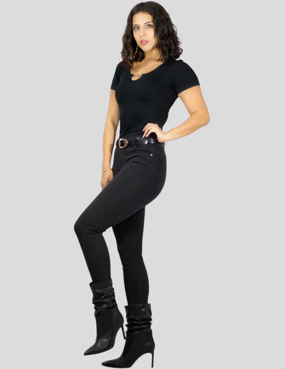 Foto 3 pulgar | Blusa Casual Pul-1004 Negra para Mujer
