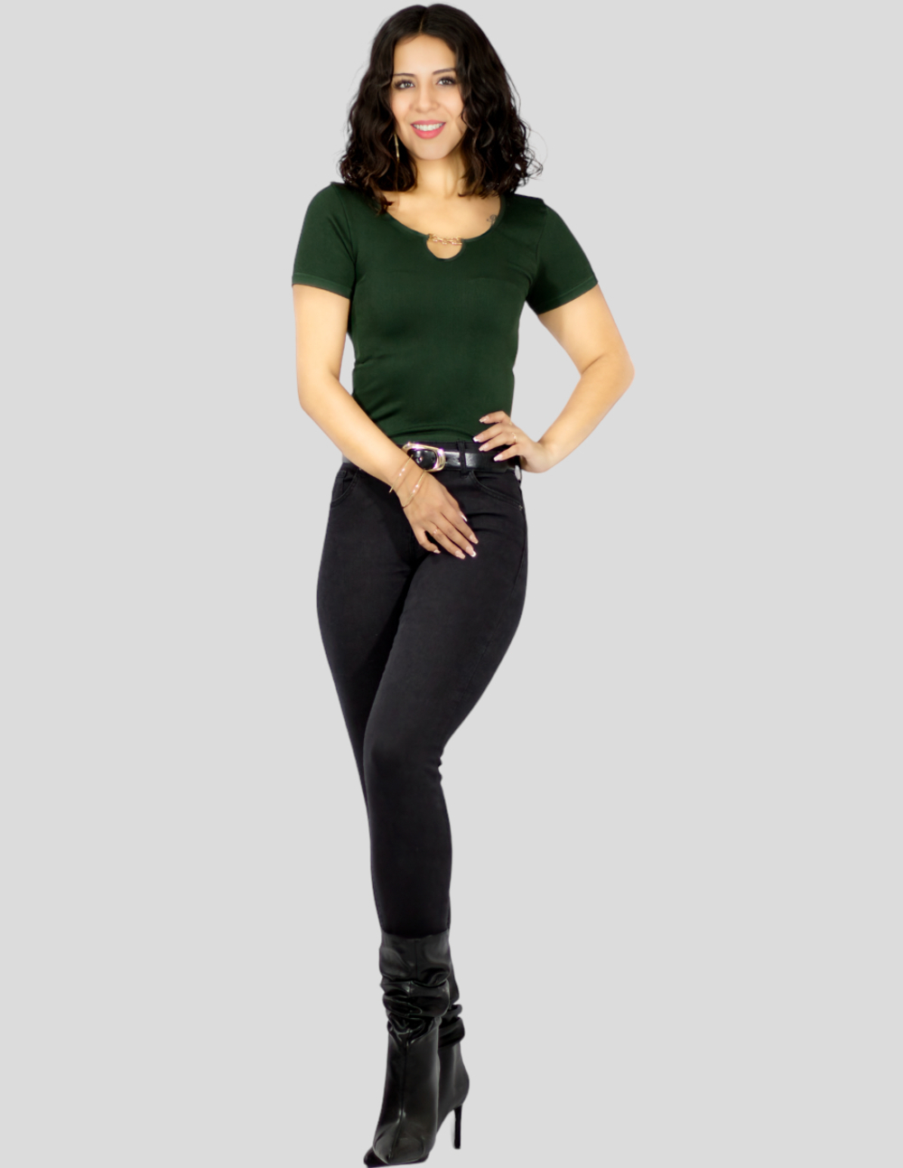 Foto 4 pulgar | Blusa Casual Pul-1004 Tela Stretch