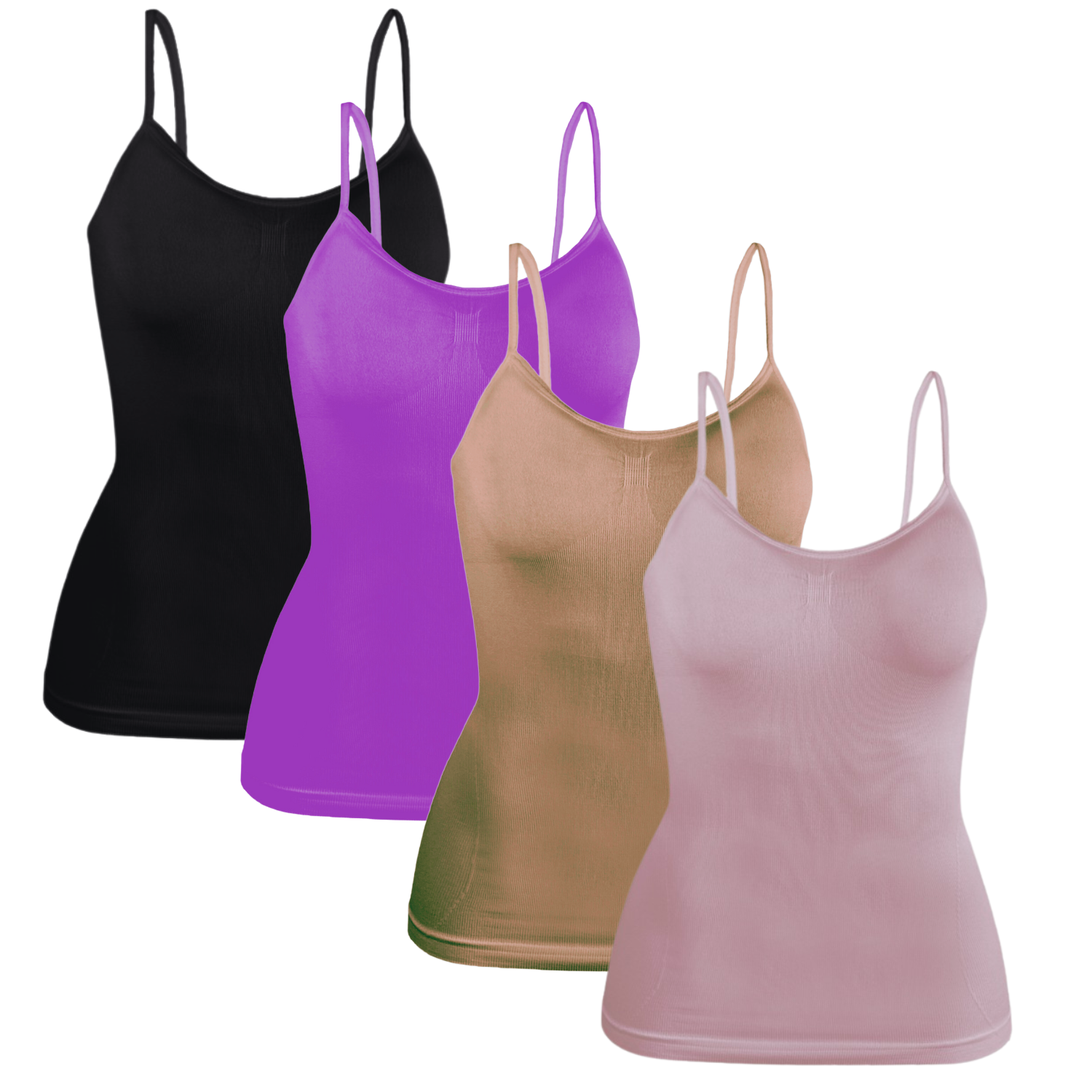 Set De 4 Blusas De Uso Interior O Exterior Bl-1005 Surtido En Color Con Tirantes  para Mujer