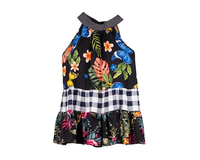 Foto 7 | Blusa De Dama A Ángelozano Blusa Estampados Varios, Cuello Tipo Halter, Al-w54