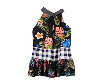Foto 8 | Blusa De Dama A Ángelozano Blusa Estampados Varios, Cuello Tipo Halter, Al-w54