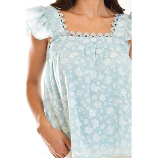 Foto 4 | Blusa Con Ribete De Encaje Roman Fashion /juvenil 7582 Verde Claro