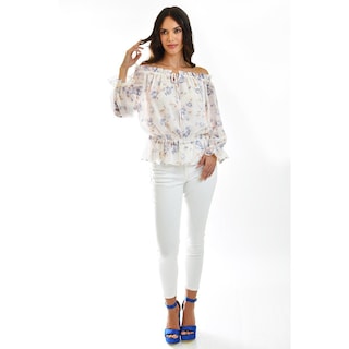 Foto 6 | Blusa Campesina Roman Fashion 3278 Lila para Mujer