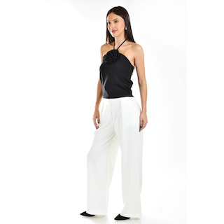 Foto 2 | Top Halter de Flor Roman Fashion Negro Juvenil para Mujer