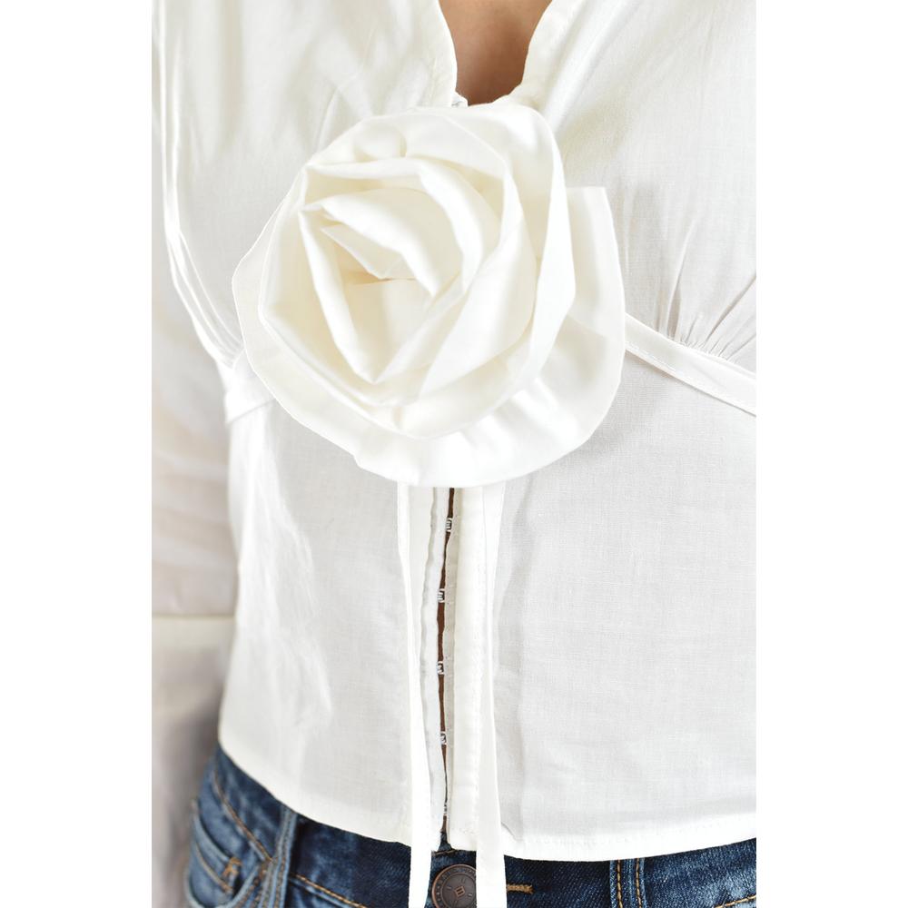 Foto 5 pulgar | Blusa Roman Fashion Blanca para Mujer