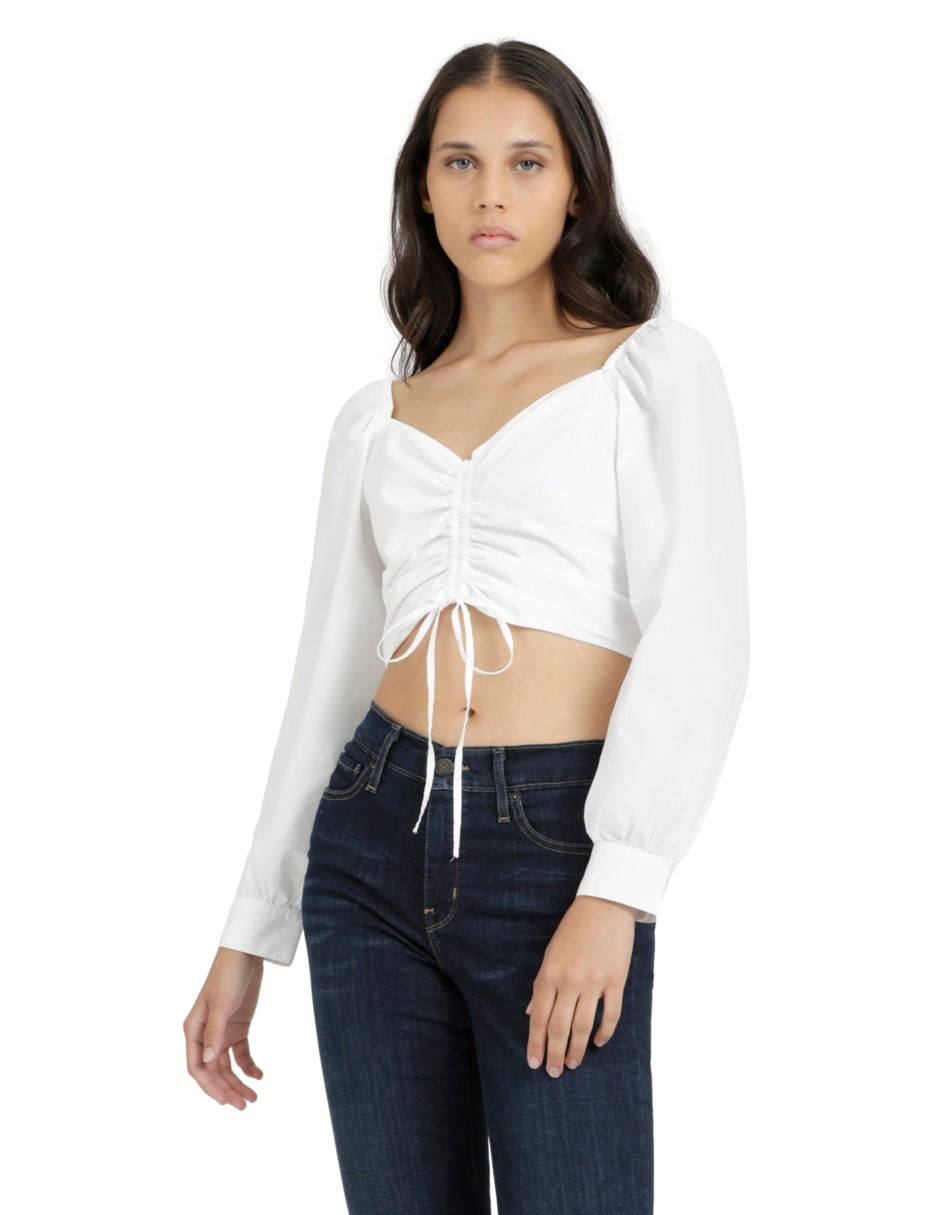 Blusa Diana Levi s Blanca para Mujer Coppel