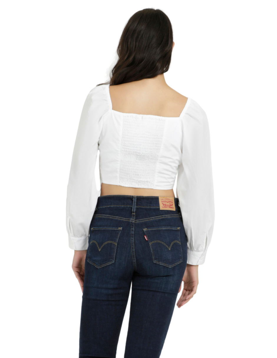 Foto 4 pulgar | Blusa Diana Levi's Blanca para Mujer