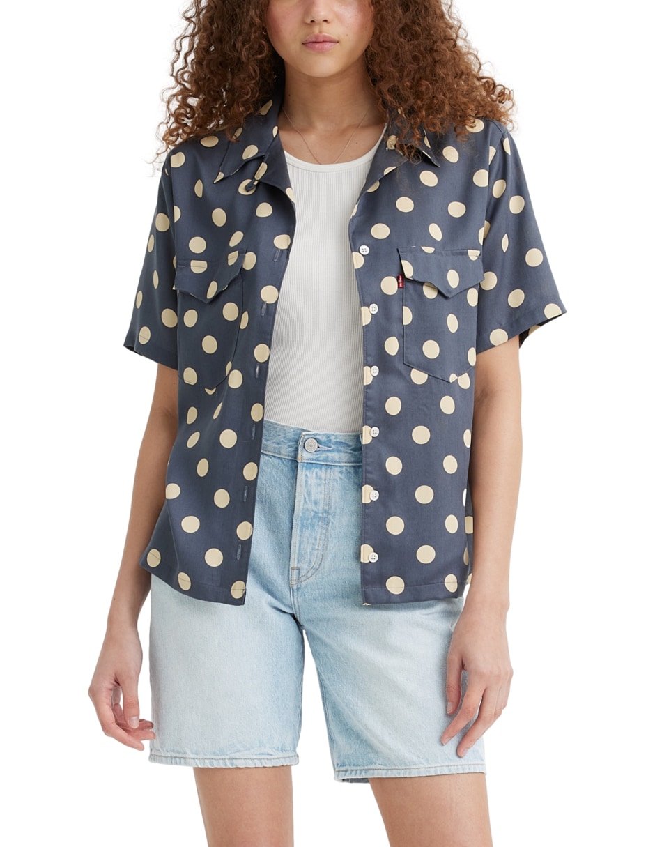 Camisa Ember Bowling Levi's Azul para Mujer | Coppel.com