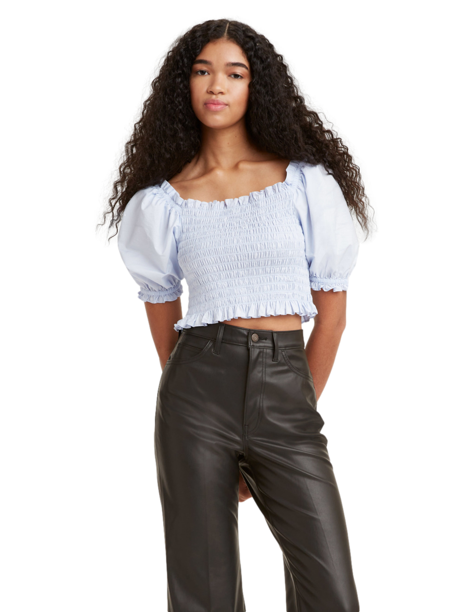 Blusa Levi's Rey Smocked Short Sleeve