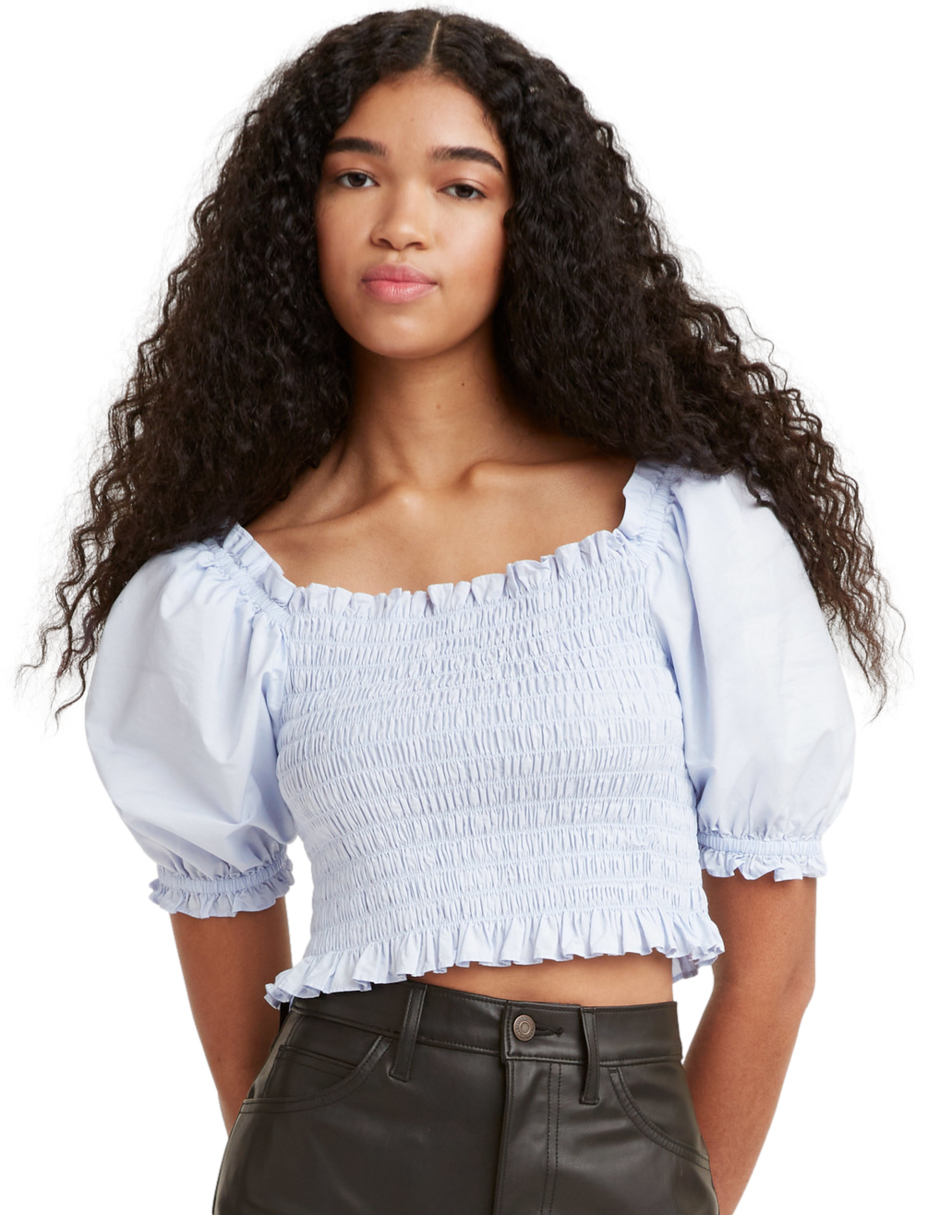 Foto 4 pulgar | Blusa Levi's Rey Smocked Short Sleeve