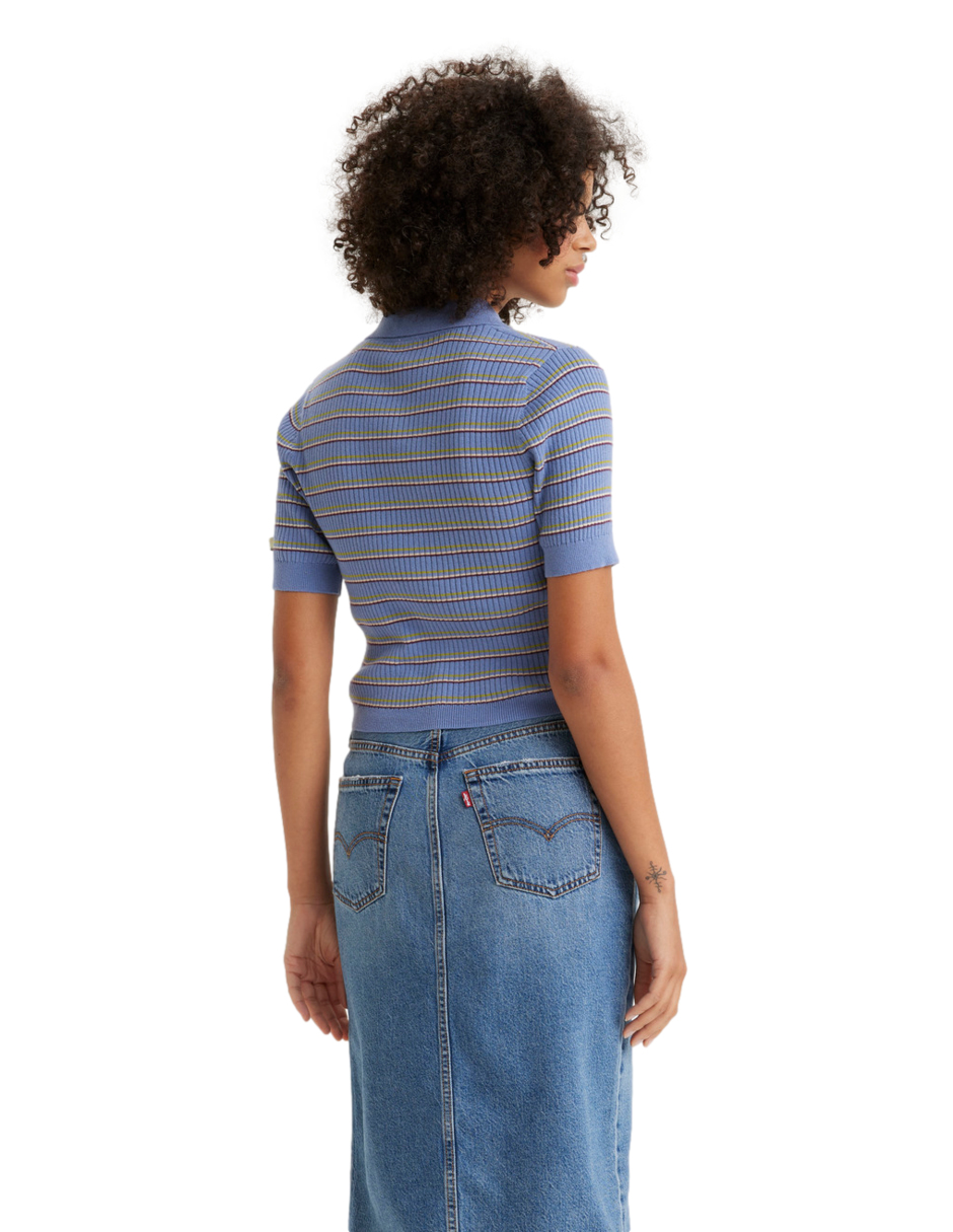 Foto 4 pulgar | Blusa Soda Sweater Polo Levi's Azul para Mujer