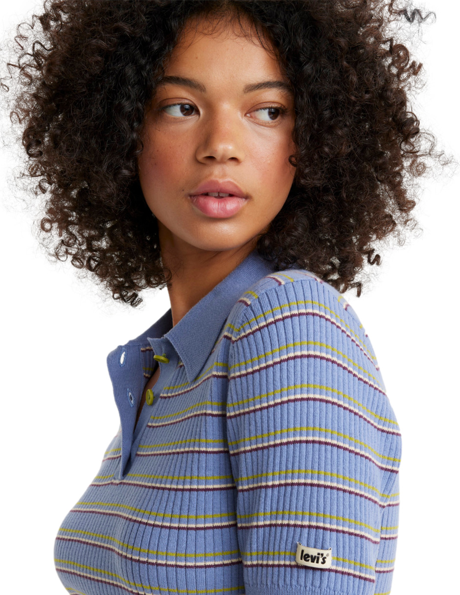 Foto 5 | Blusa Soda Sweater Polo Levi's Azul para Mujer