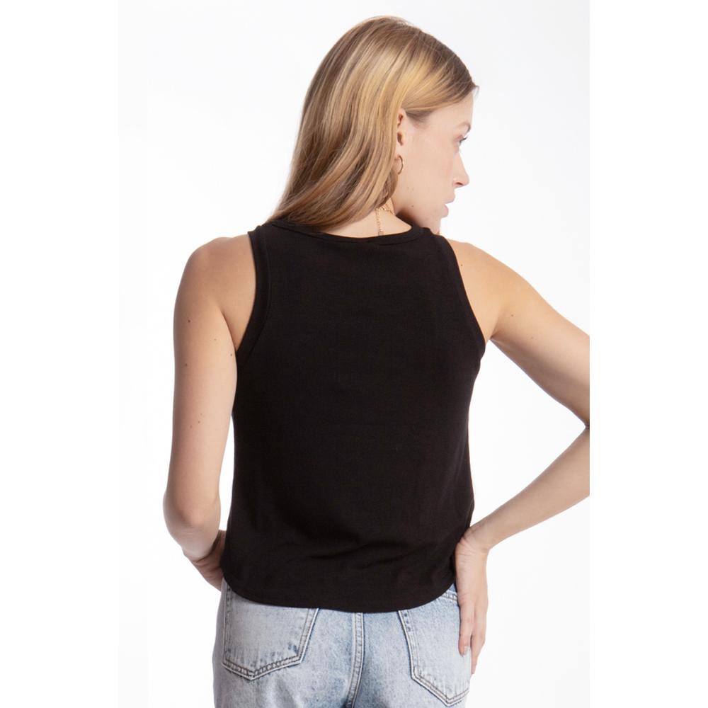Foto 2 | Blusa Básica Roman Fashion Sin Manga 0077 Negro