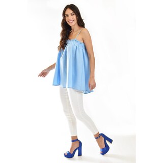 Foto 2 | Blusa Roman Fashion Azul para Mujer