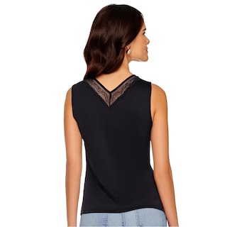 Foto 4 | Blusa Ilusión Negra para Mujer
