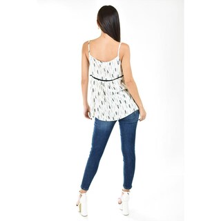 Foto 3 | Blusa con Estampado de Plumas Roman Fashion Beige Juvenil