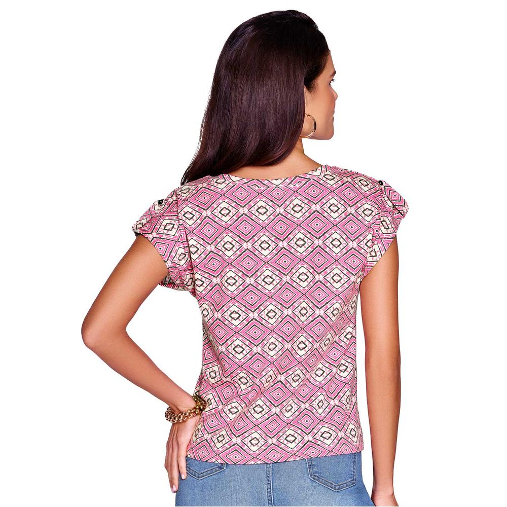 Foto 3 pulgar | Blusa Ilusión Rosa para Mujer