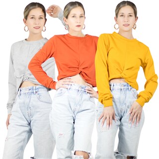 Foto 1 | Set de 3 Blusas Ligeras para Mujer Crop-02 Varios Colores