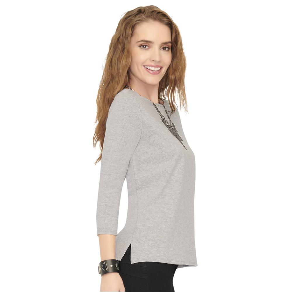 Foto 2 | Blusa Ilusión 43355 Gris para Mujer