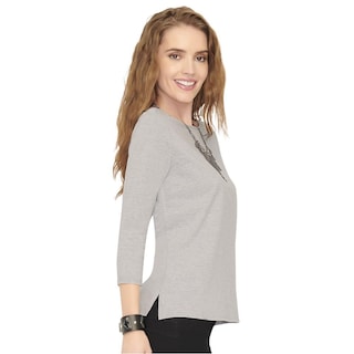 Foto 2 | Blusa Ilusión 43355 Gris para Mujer