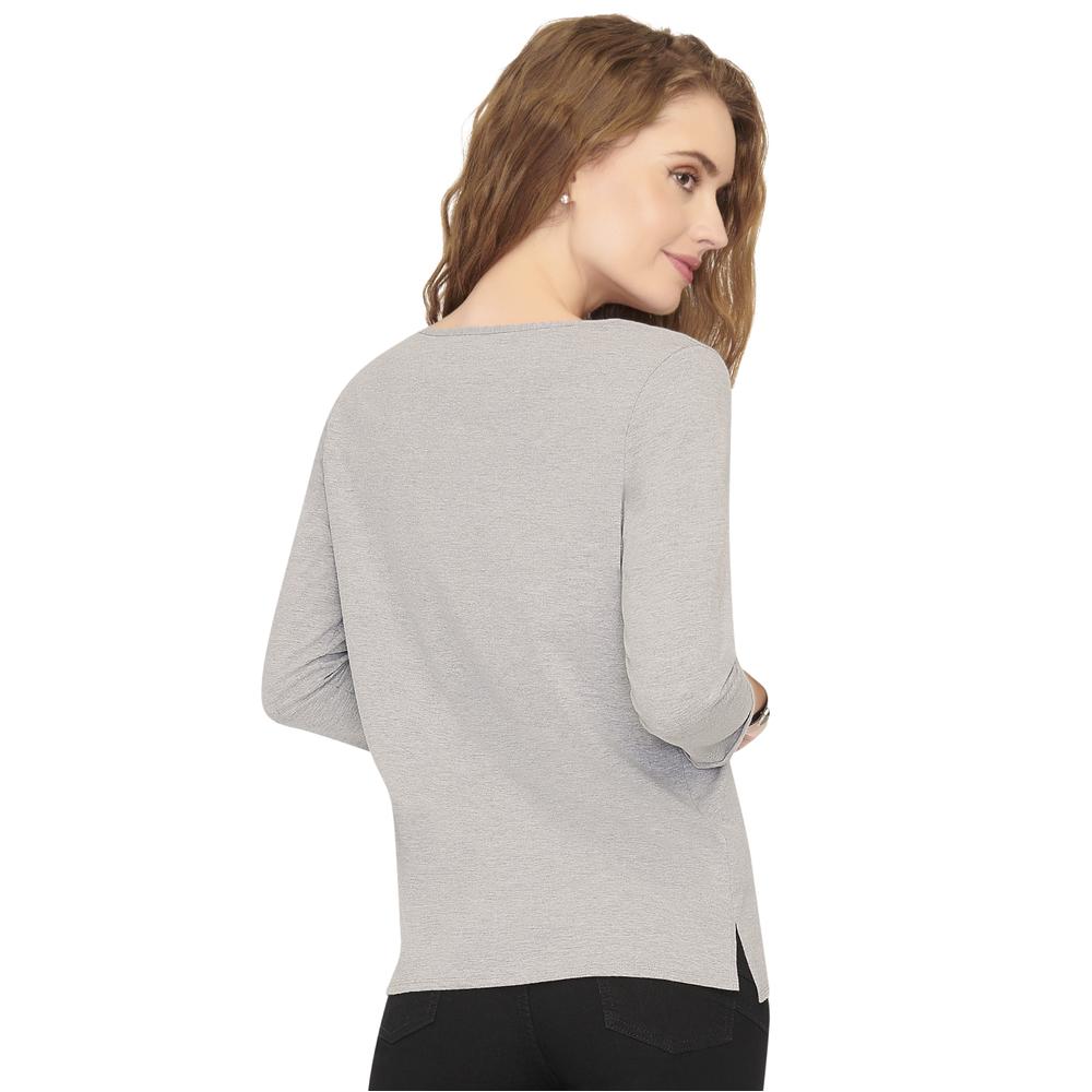 Foto 3 | Blusa Ilusión 43355 Gris para Mujer